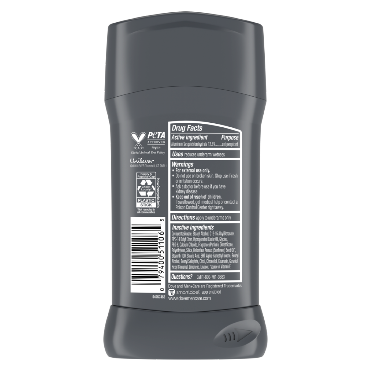 slide 3 of 5, Dove Men+Care Antiperspirant Deodorant for a Long-Lasting Aqua Scent, Cool Fresh with 72H Protection, 2.7 oz, 2.7 oz