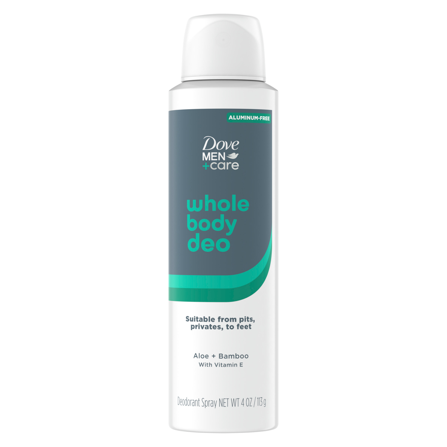 slide 5 of 7, Dove Men+Care Whole Body Deo Aluminum-Free Deodorant Spray Aloe + Bamboo Suitable from Pits, Privates, to Feet 4 oz, 4 oz
