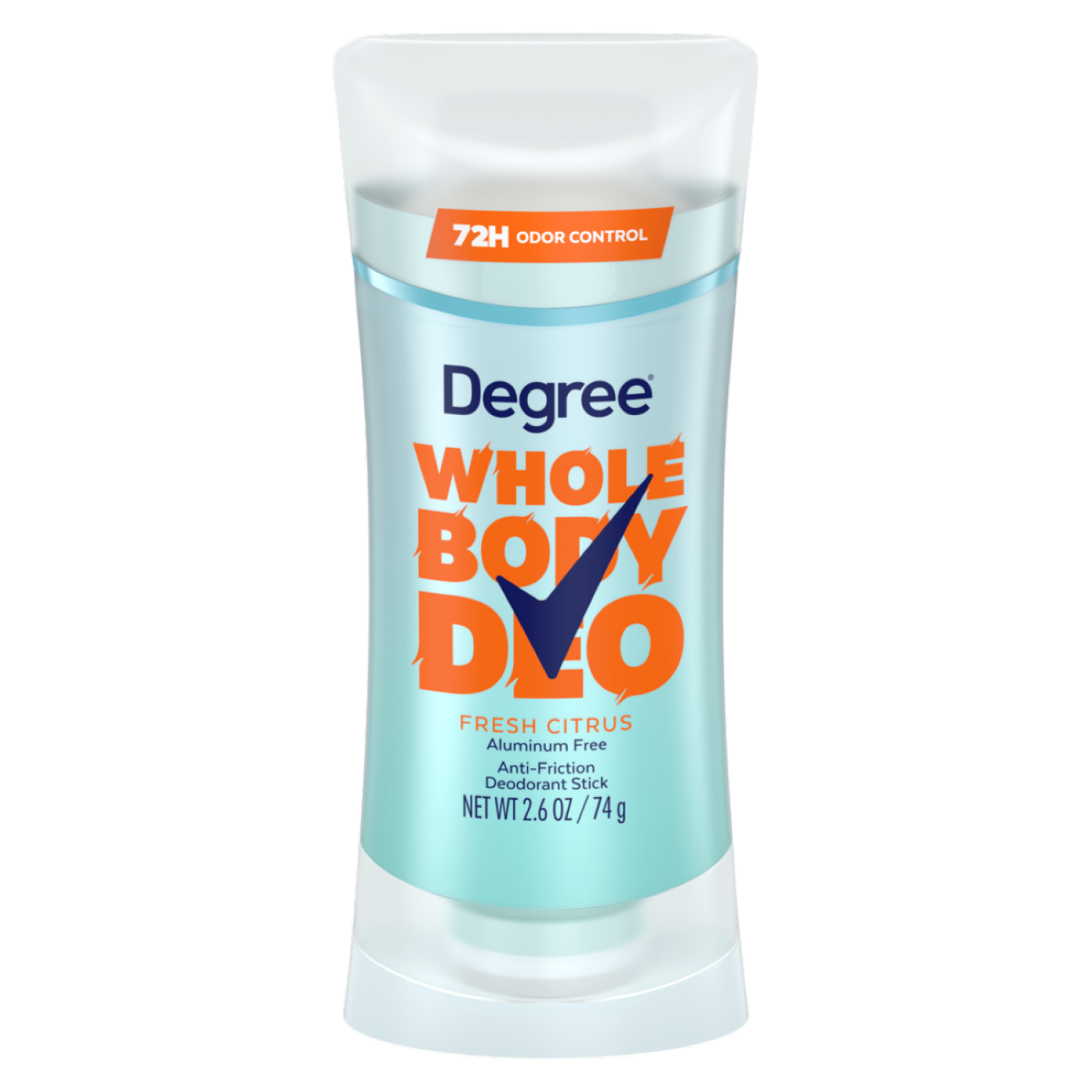 slide 2 of 6, Degree Men Whole Body Anti-Friction Deodorant Stick Fresh Citrus Aluminum Free, 2.6 oz