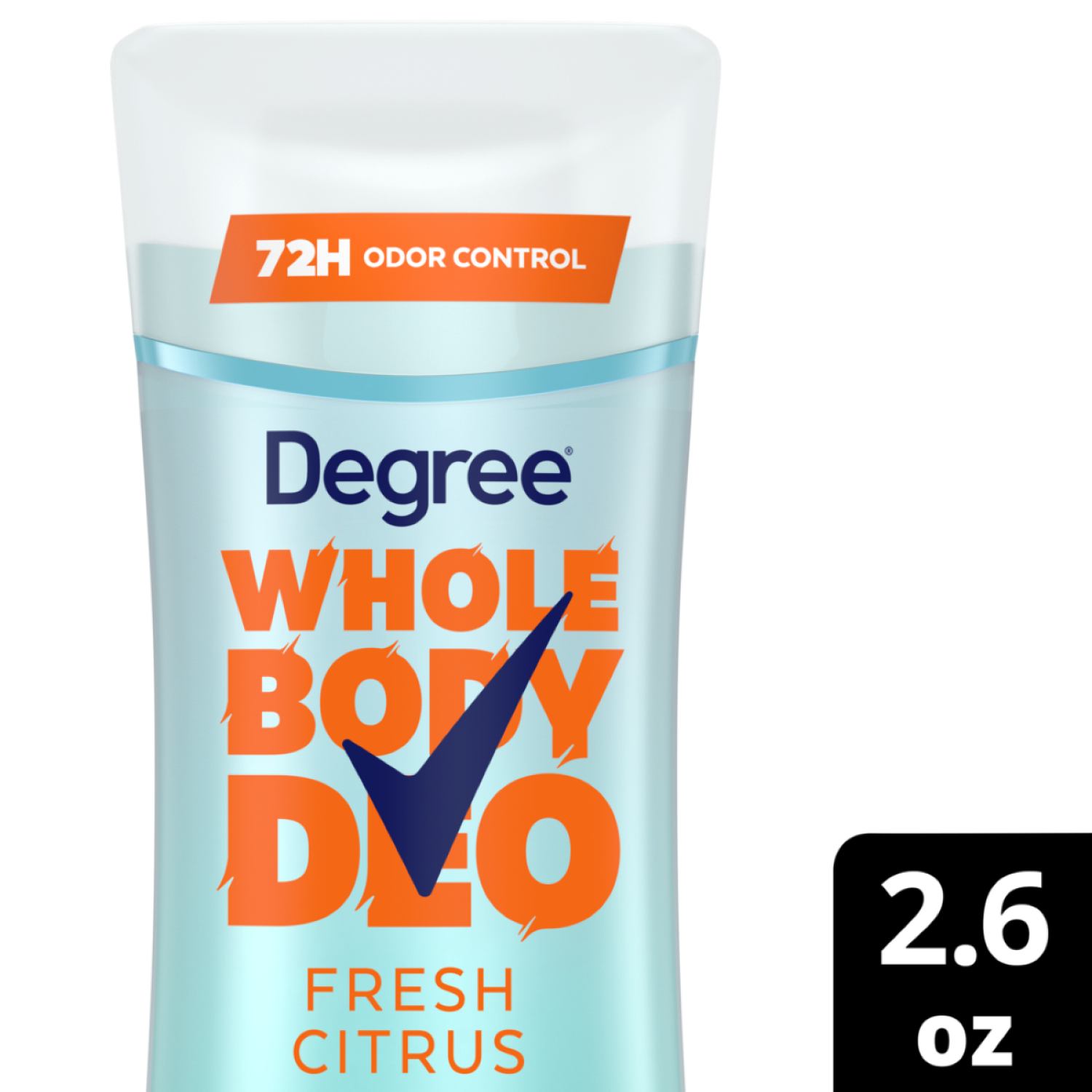 slide 1 of 6, Degree Men Whole Body Anti-Friction Deodorant Stick Fresh Citrus Aluminum Free, 2.6 oz