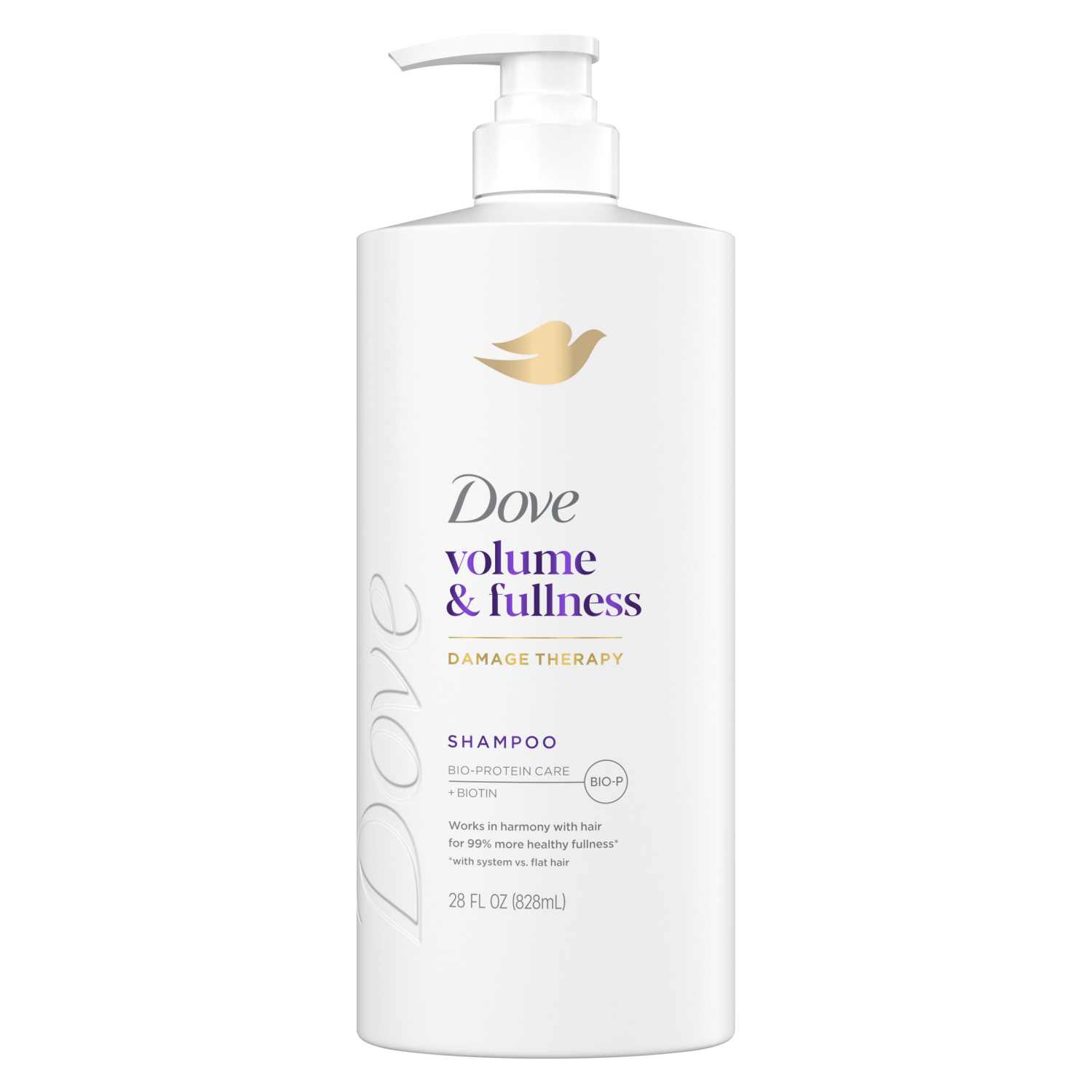 slide 2 of 4, Dove Volume & Fullness Damage Therapy Shampoo, 1 ct