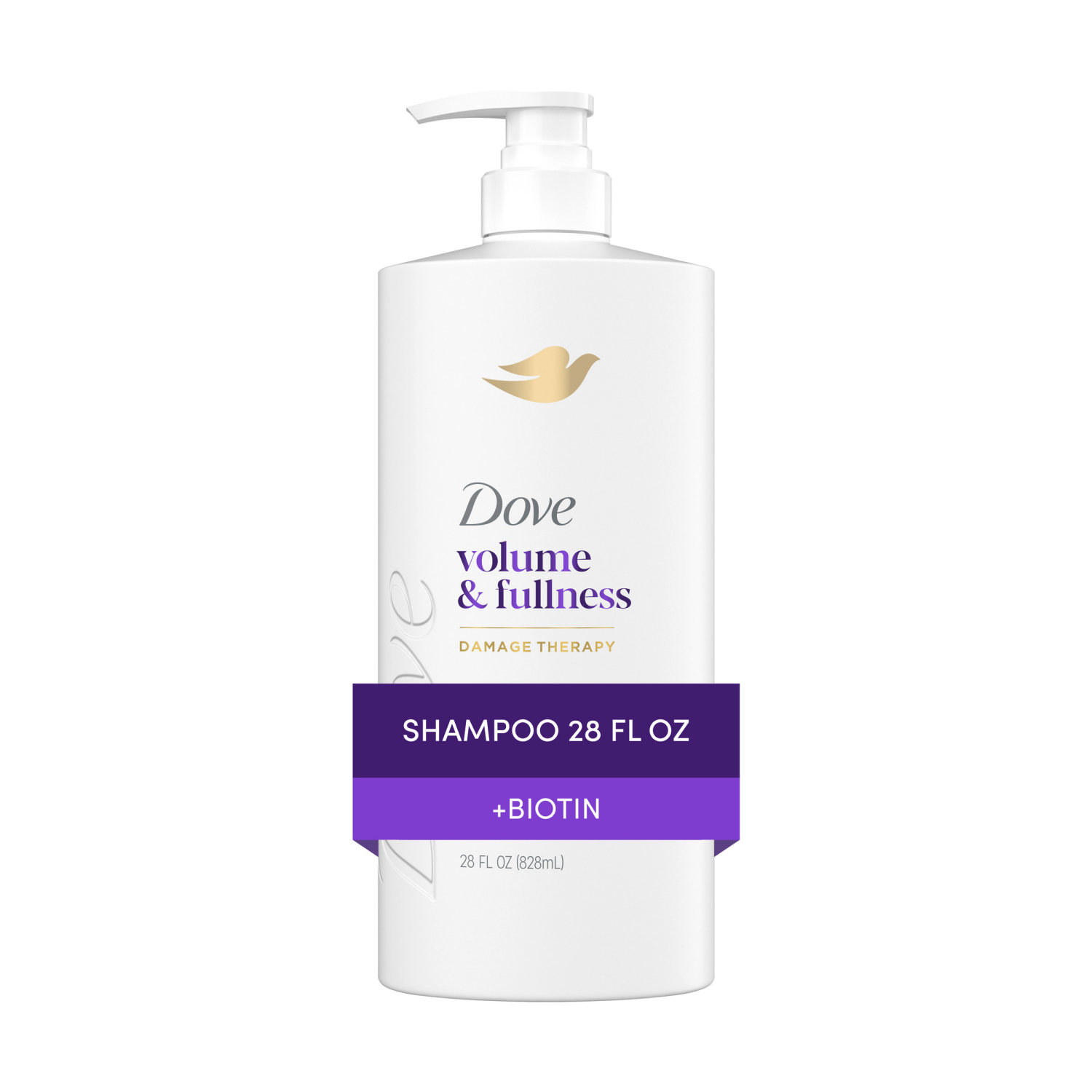 slide 1 of 4, Dove Volume & Fullness Damage Therapy Shampoo, 1 ct