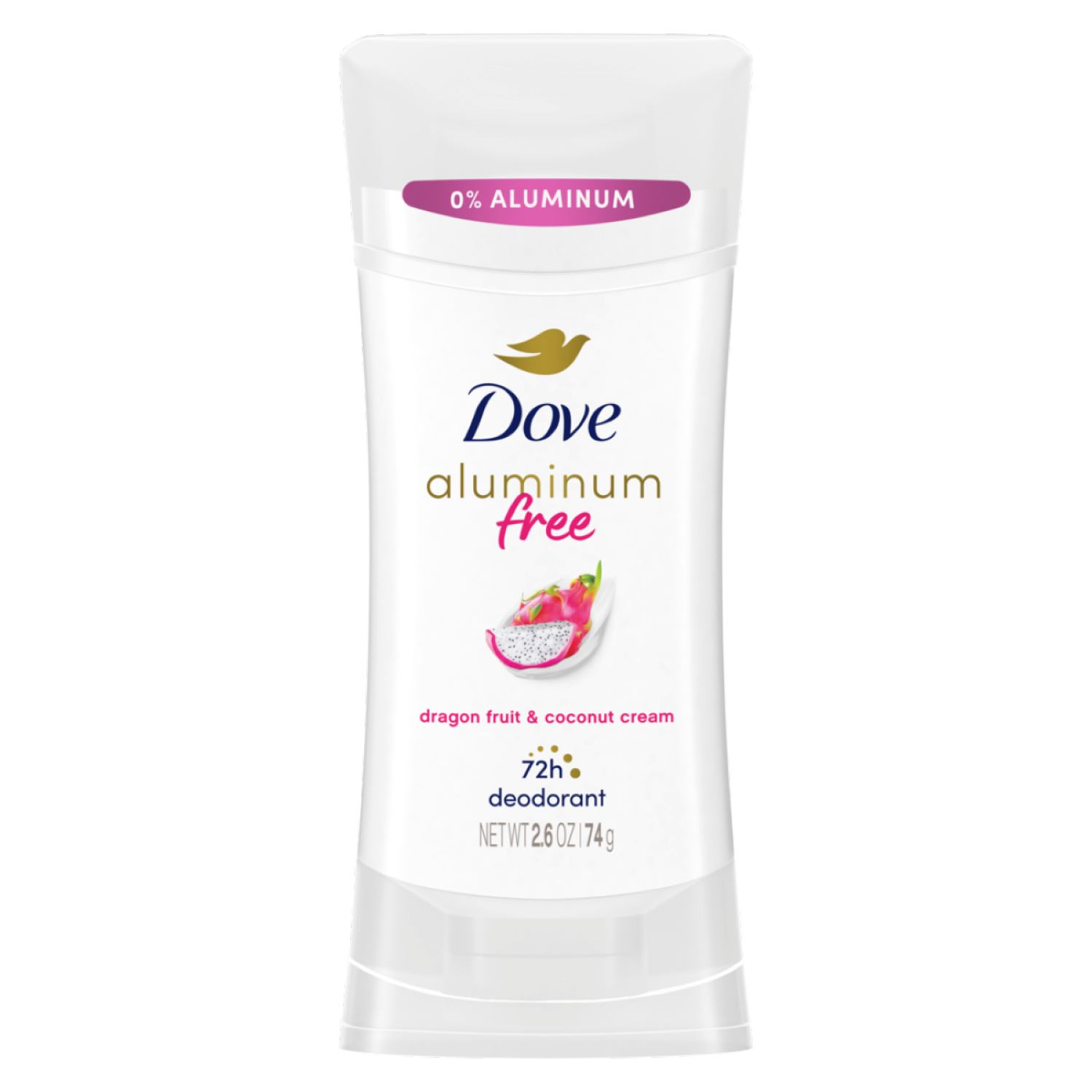 slide 2 of 7, Dove Aluminum Free 72 Hr Deodorant- Dragon Fruit & Coconut Cream, 1 ct