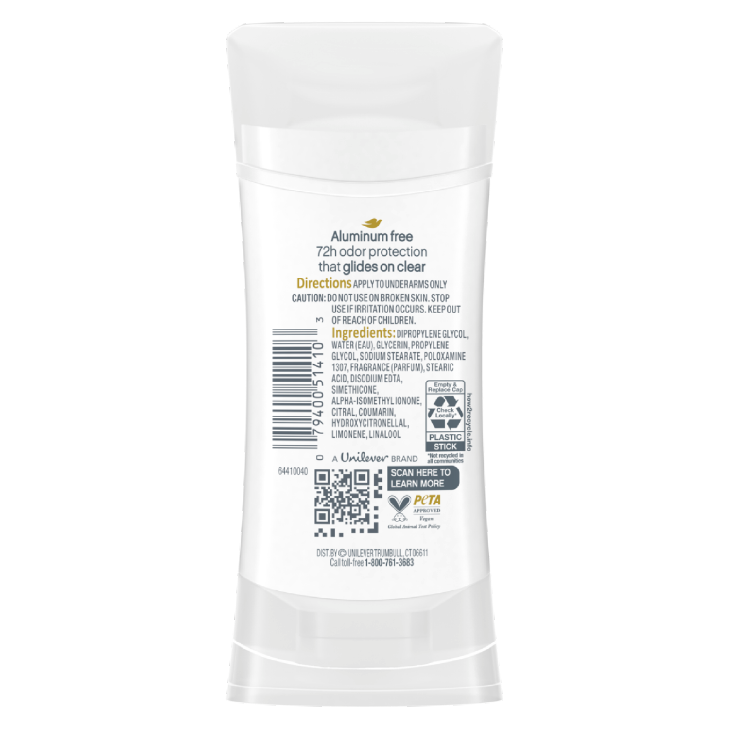 slide 4 of 7, Dove Aluminum Free 72 Hr Deodorant- Dragon Fruit & Coconut Cream, 1 ct