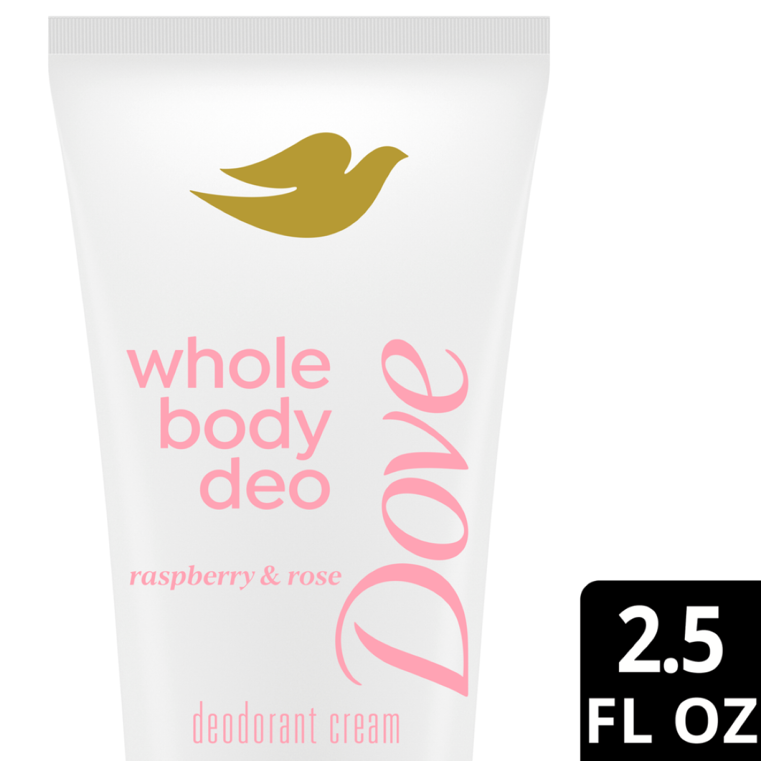 slide 1 of 6, Dove Whole Body Deodorant Aluminum Free pH Balancing Cream Raspberry & Rose for 72h Odor Control 2.5oz, 2.5 oz