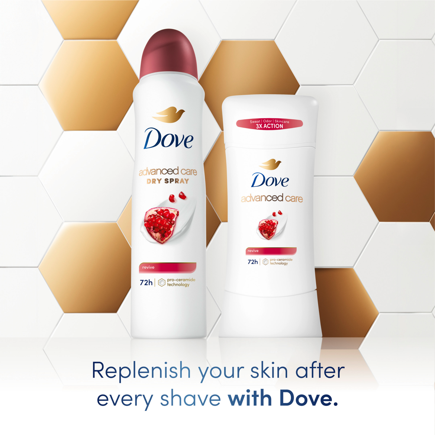 slide 3 of 5, Dove Advanced Care antiperspirant deodorant stick revive 2.6 oz, 2 ct; 2.6 oz