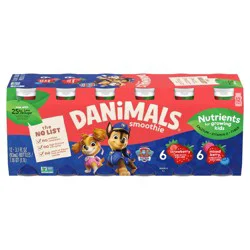 Danimals Strawberry & Mixed Berry Kids' Smoothies - 12ct/3.1 fl oz Bottles
