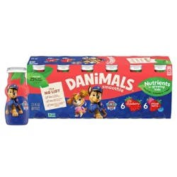 Danimals Strawberry & Mixed Berry Kids' Smoothies - 12ct/3.1 fl oz Bottles