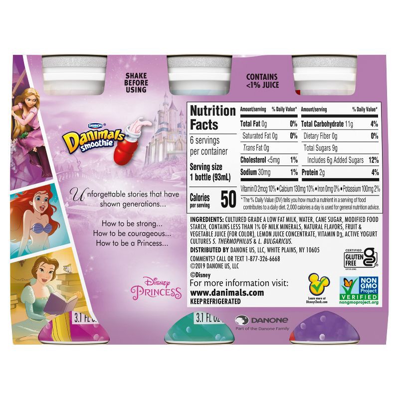 slide 6 of 15, Danimals Mixed Berry Kids' Smoothies - 6ct/3.1 fl oz Bottles, 6 ct; 3.1 fl oz