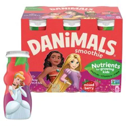 Danimals Mixed Berry ' Smoothies - 6ct/3.1 fl oz Bottles: Gluten-Free, 1% Milk Fat