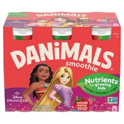 Danimals Mixed Berry Kids' Smoothies - 6ct/3.1 fl oz Bottles