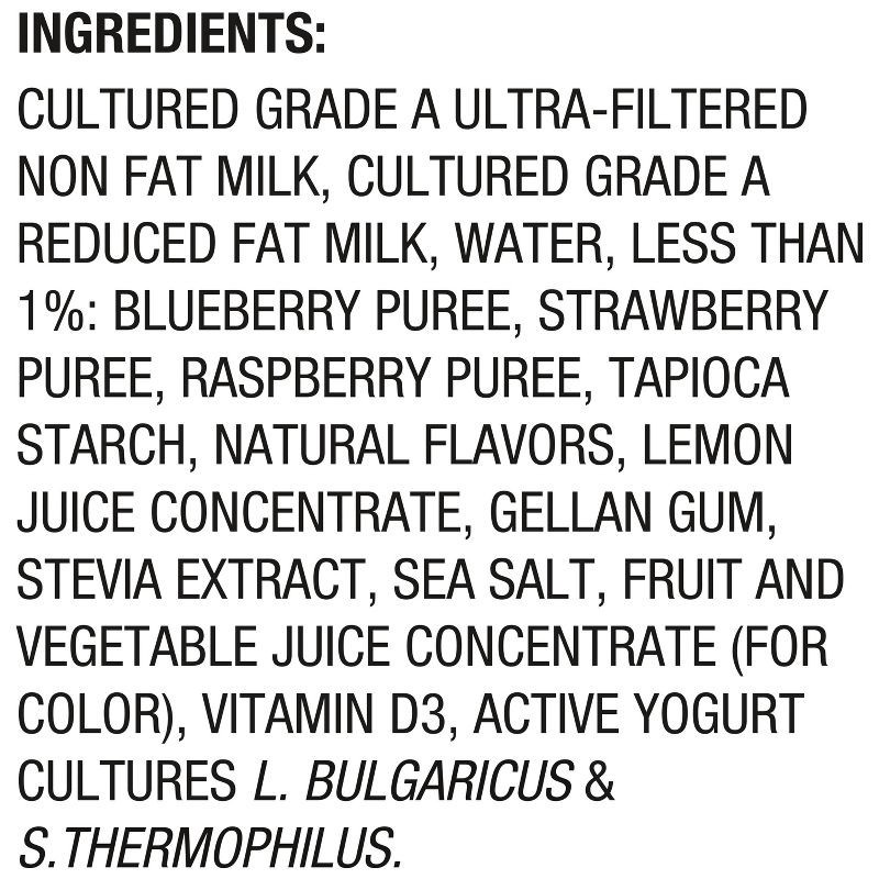 slide 4 of 4, Too Good & Co. Low Fat Lower Sugar Mixed Berry Greek Yogurt - 12g Protein 4ct/5.3oz Cups, 12 gram, 4 ct, 5.3 oz