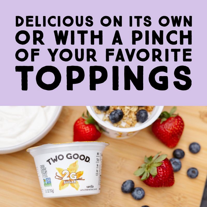 slide 11 of 11, TWO GOOD Too Good Low Fat Lower Sugar Mixed Berry Greek Yogurt - 4ct/5.3oz Cups, 4 ct; 5.3 oz