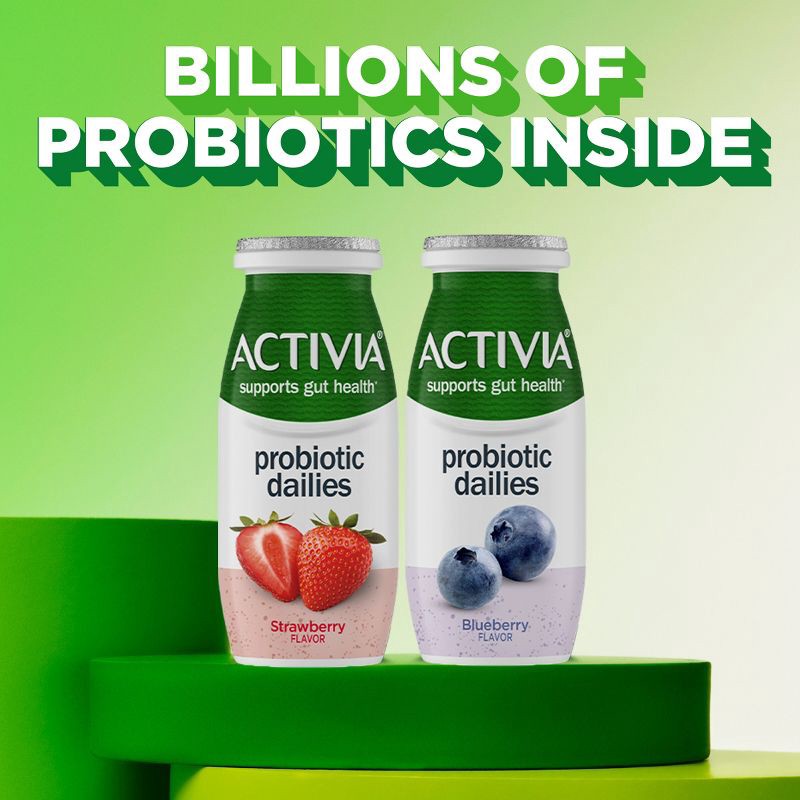 slide 18 of 19, Activia Probiotic Dailies Strawberry & Blueberry Yogurt Drink - 8ct/3.1 fl oz Bottles, 8 ct; 3.1 fl oz