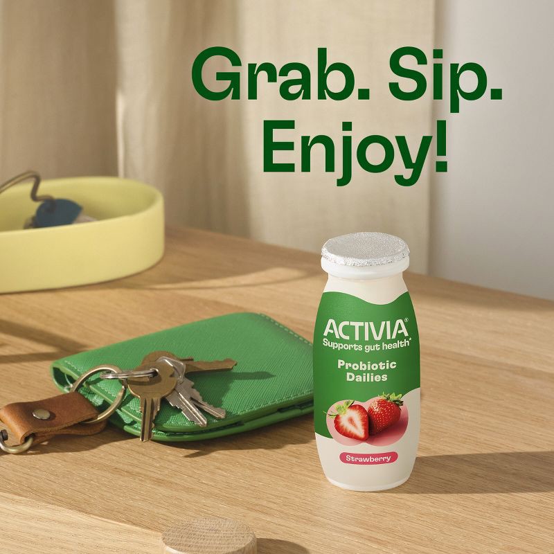 slide 5 of 12, Activia Probiotic Dailies Strawberry & Blueberry Yogurt Drink - 8ct/3.1 fl oz Bottles, 8 ct; 3.1 fl oz