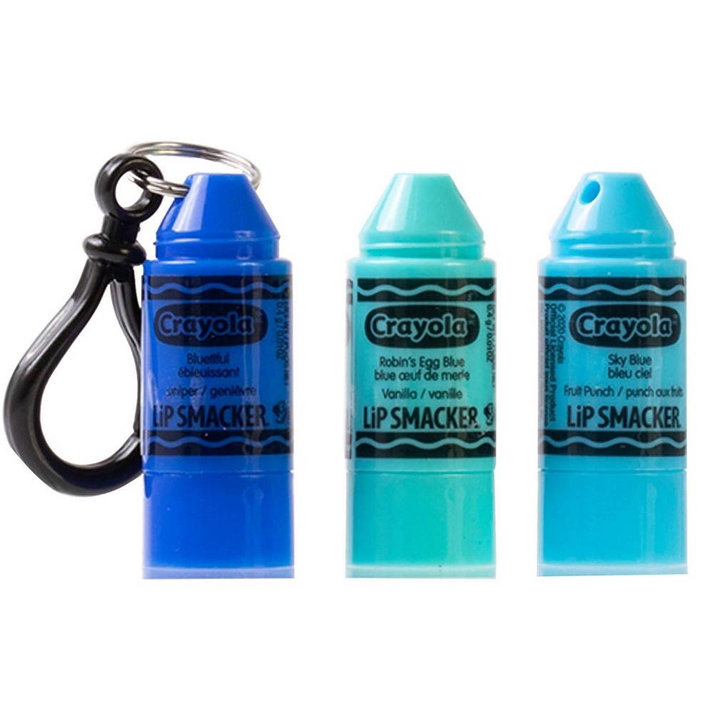 slide 2 of 3, Lip Smacker Crayola Stackable Lip Makeup Trio - Blue, 0.03 oz