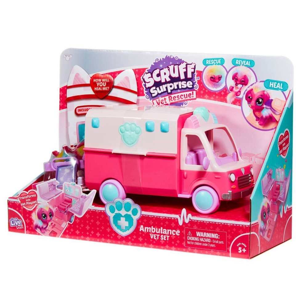 slide 4 of 9, Little Live Pets Scruff Surprise - Ambulance Playset, 1 ct