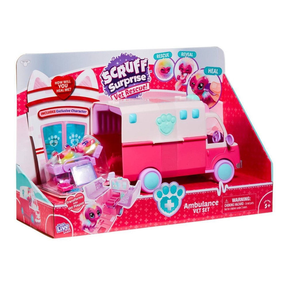 slide 5 of 9, Little Live Pets Scruff Surprise - Ambulance Playset, 1 ct