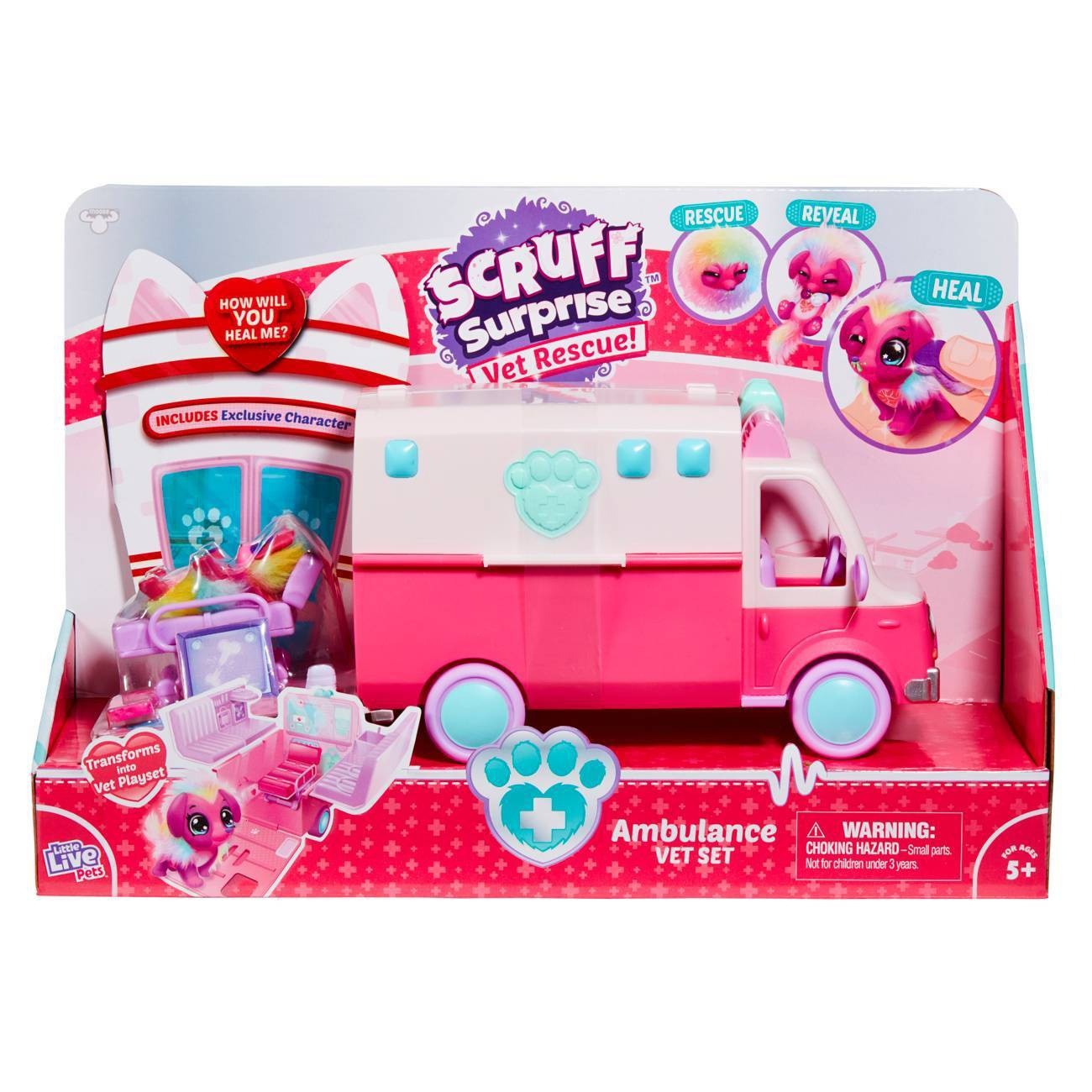 slide 1 of 9, Little Live Pets Scruff Surprise - Ambulance Playset, 1 ct