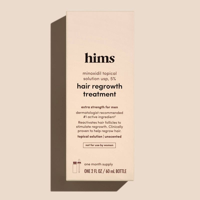 slide 3 of 5, hims Minoxidil Serum - Extra Strength Topical Hair Regrowth Solution for Men - 2 fl oz, 2 fl oz