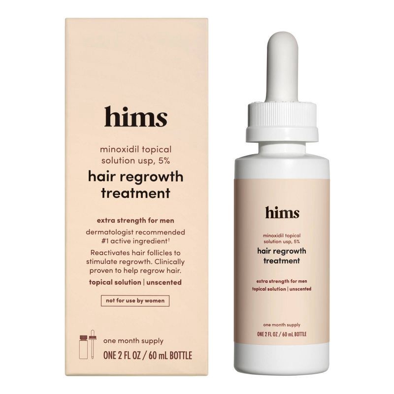 slide 1 of 5, hims Minoxidil Serum - Extra Strength Topical Hair Regrowth Solution for Men - 2 fl oz, 2 fl oz