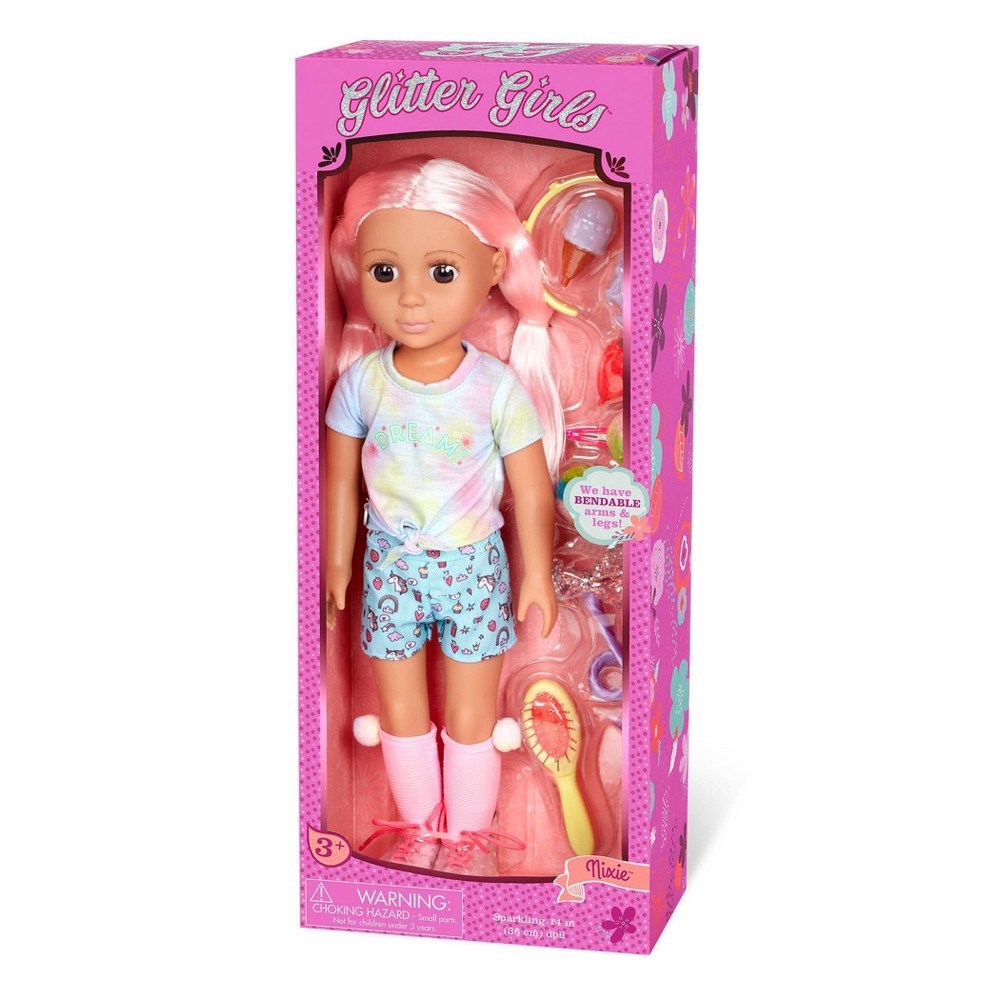 Glitter Girls Poseable Doll with Colored Hair & Accessories - Nixie