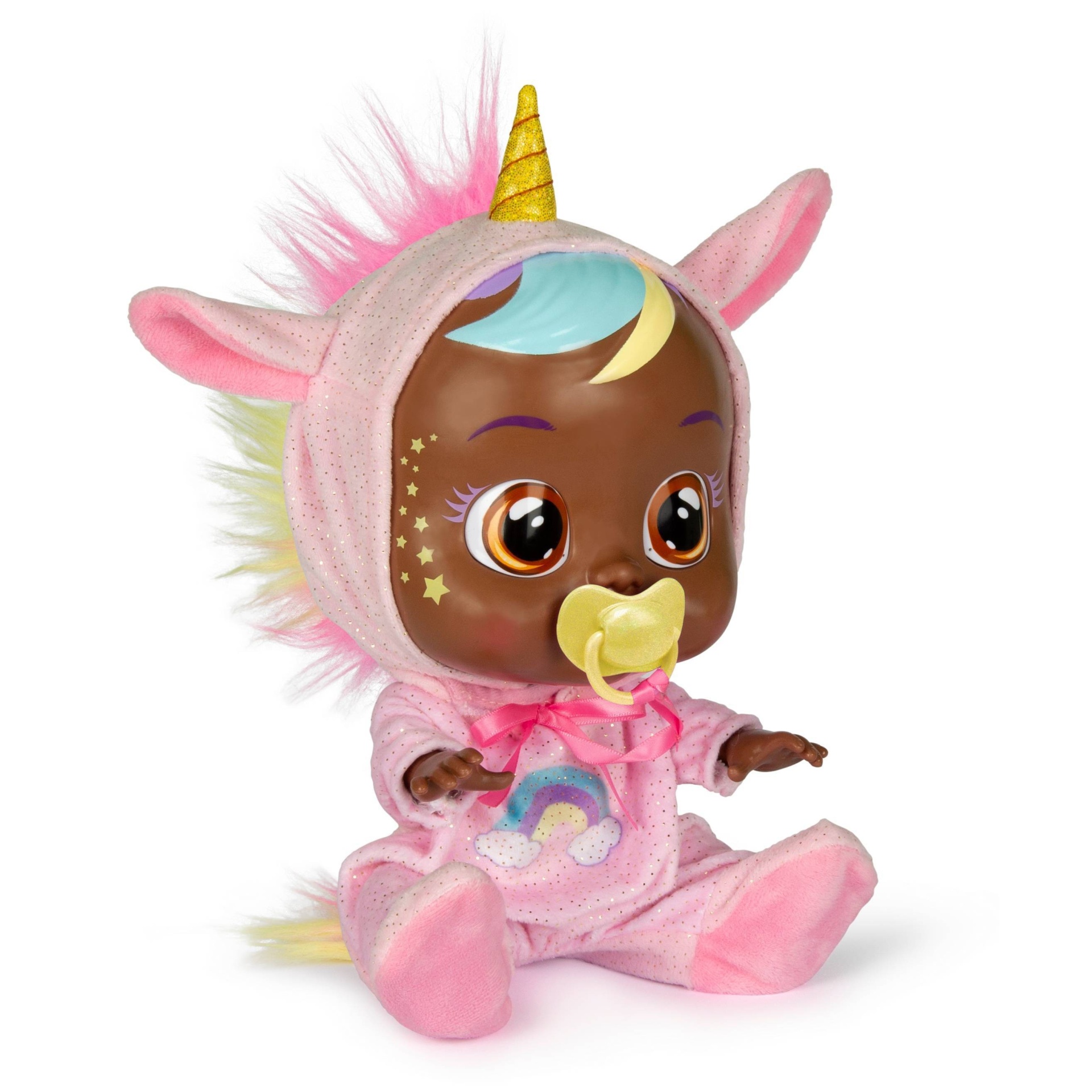 slide 1 of 9, Cry Babies Jassy Fantasy Baby Doll - Pink Unicorn, 1 ct