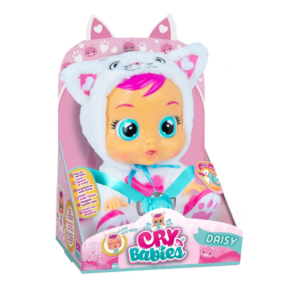 slide 2 of 9, Cry Babies Daisy Baby Doll - Cat, 1 ct