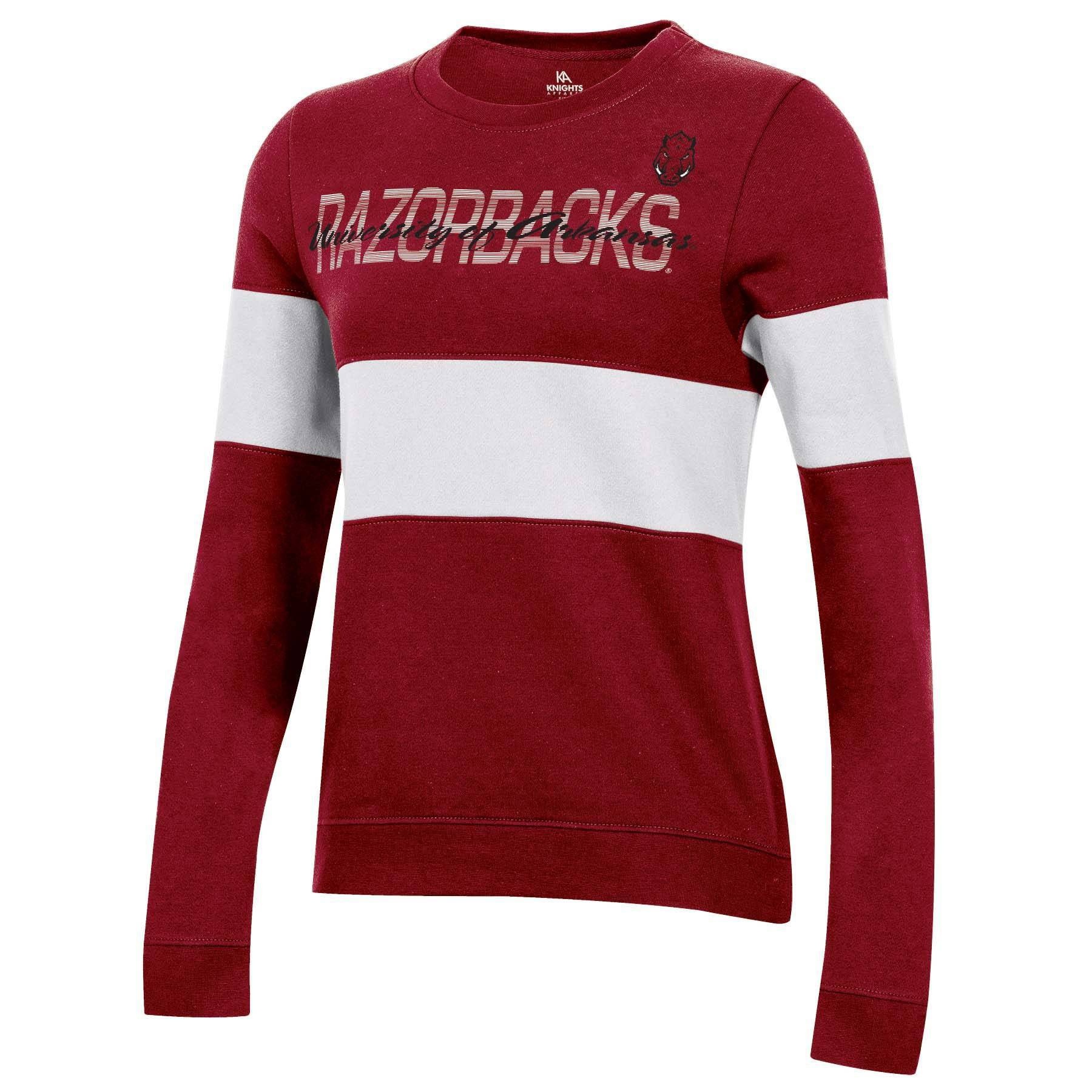 slide 1 of 2, NCAA Arkansas Razorbacks Women's Long Sleeve Crew Neck Sweatshirt - XL, 1 ct