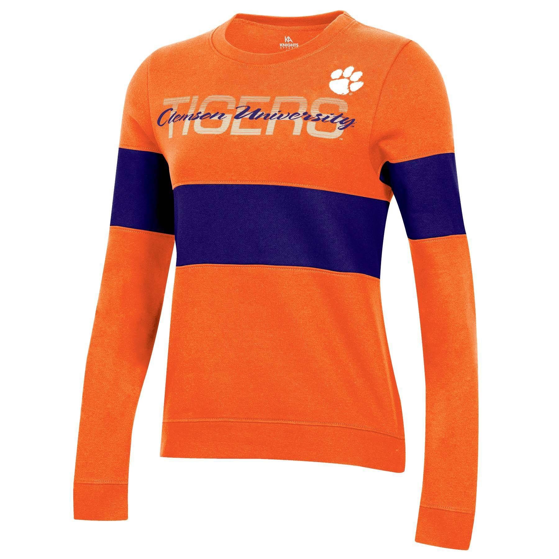 slide 1 of 2, NCAA Clemson Tigers Women's Long Sleeve Crew Neck Sweatshirt - XL, 1 ct