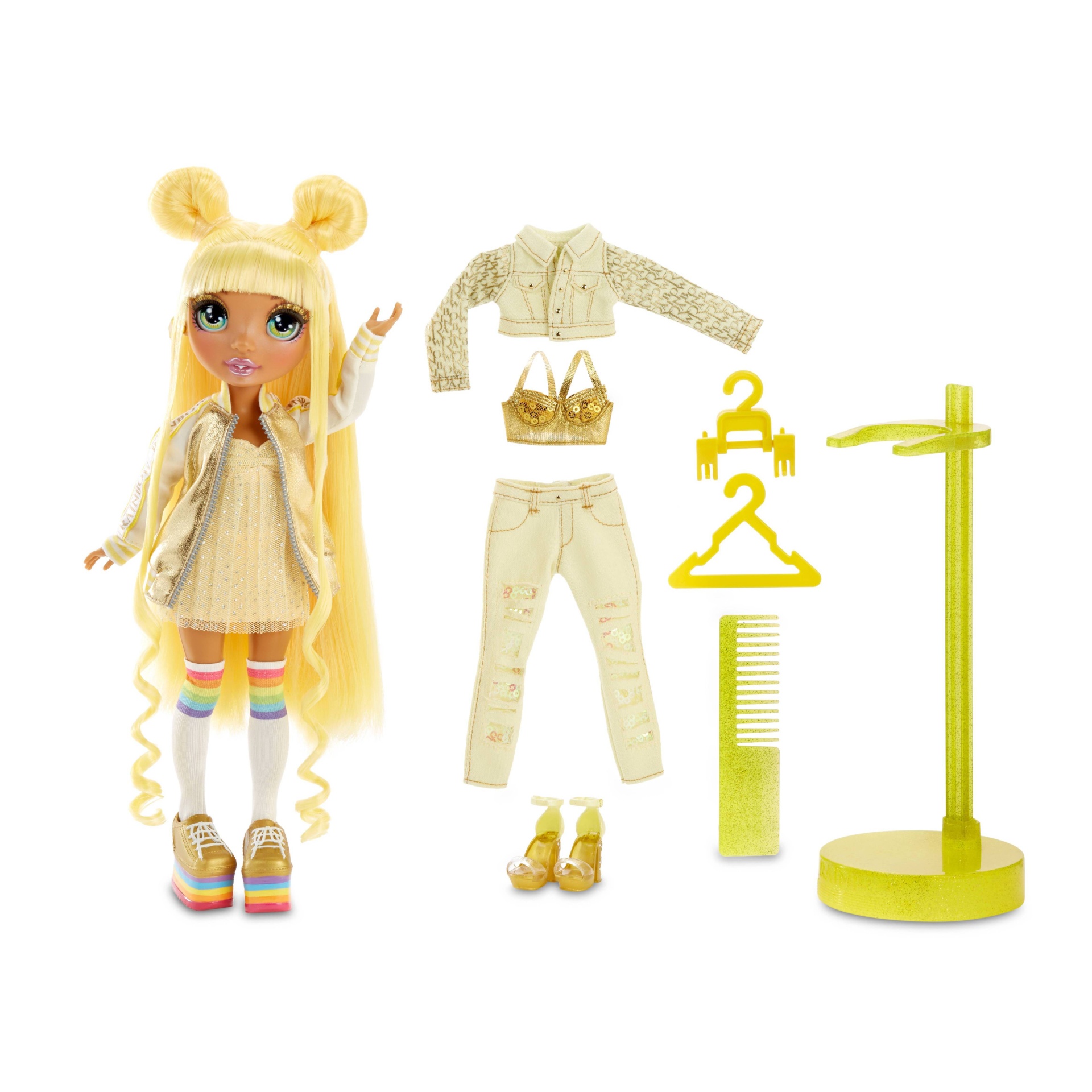 Rainbow High Winter Break Sunny Madison - Yellow Fashion Doll With