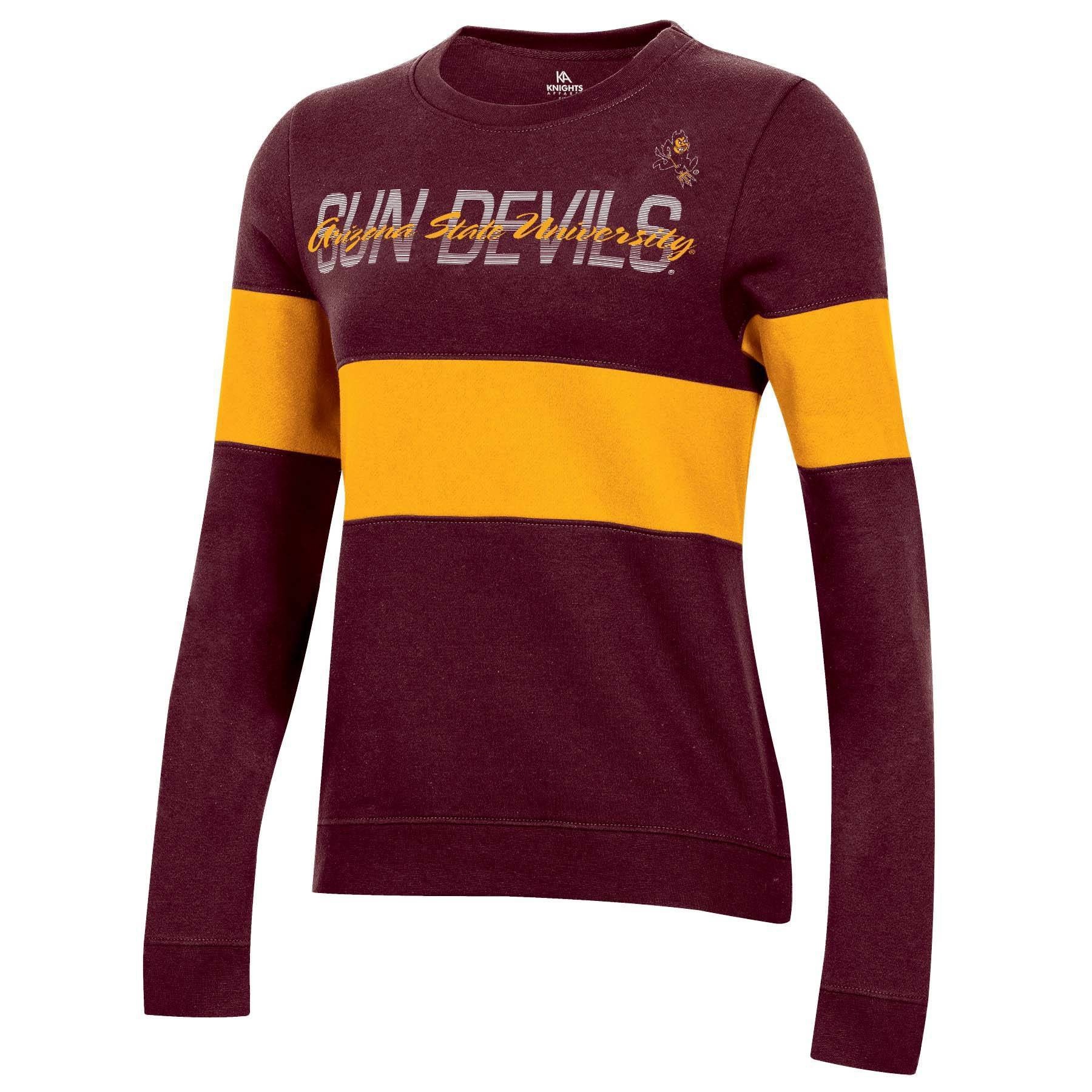 slide 1 of 2, NCAA Arizona State Sun Devils Women's Long Sleeve Crew Neck Sweatshirt - XL, 1 ct