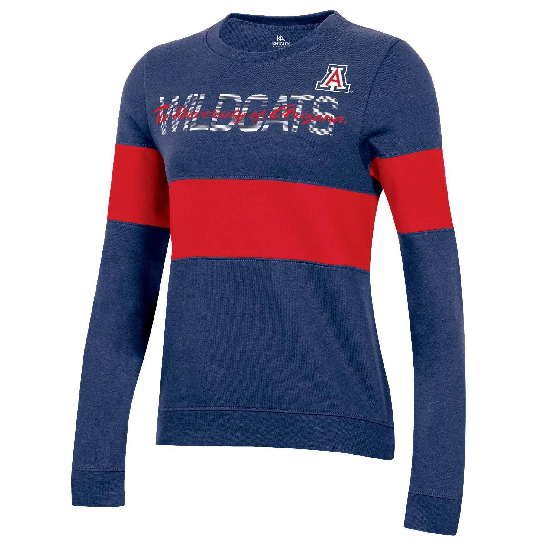 slide 1 of 2, NCAA Arizona Wildcats Women's Long Sleeve Crew Neck Sweatshirt - XL, 1 ct