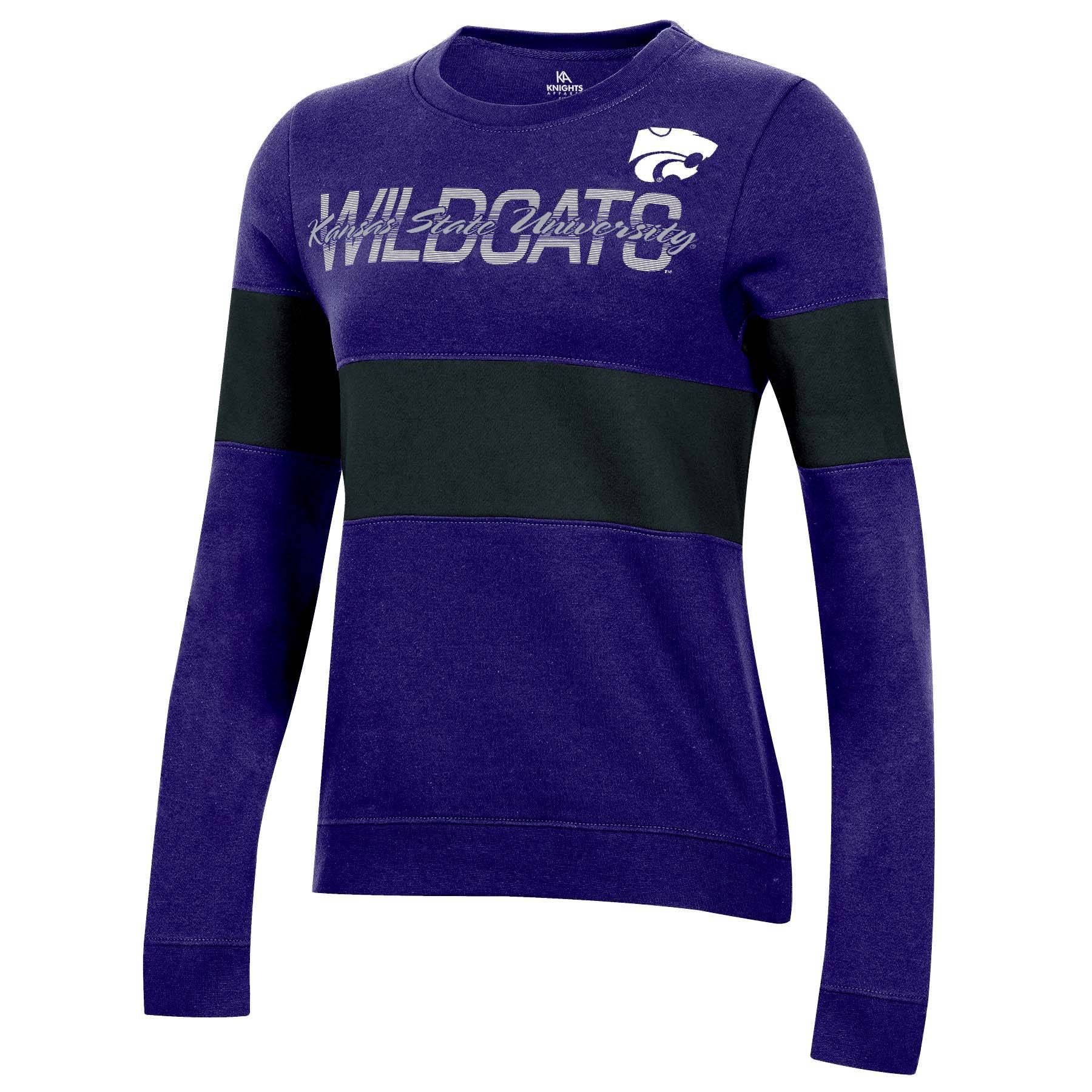 slide 1 of 2, NCAA Kansas State Wildcats Women's Long Sleeve Crew Neck Sweatshirt - XL, 1 ct