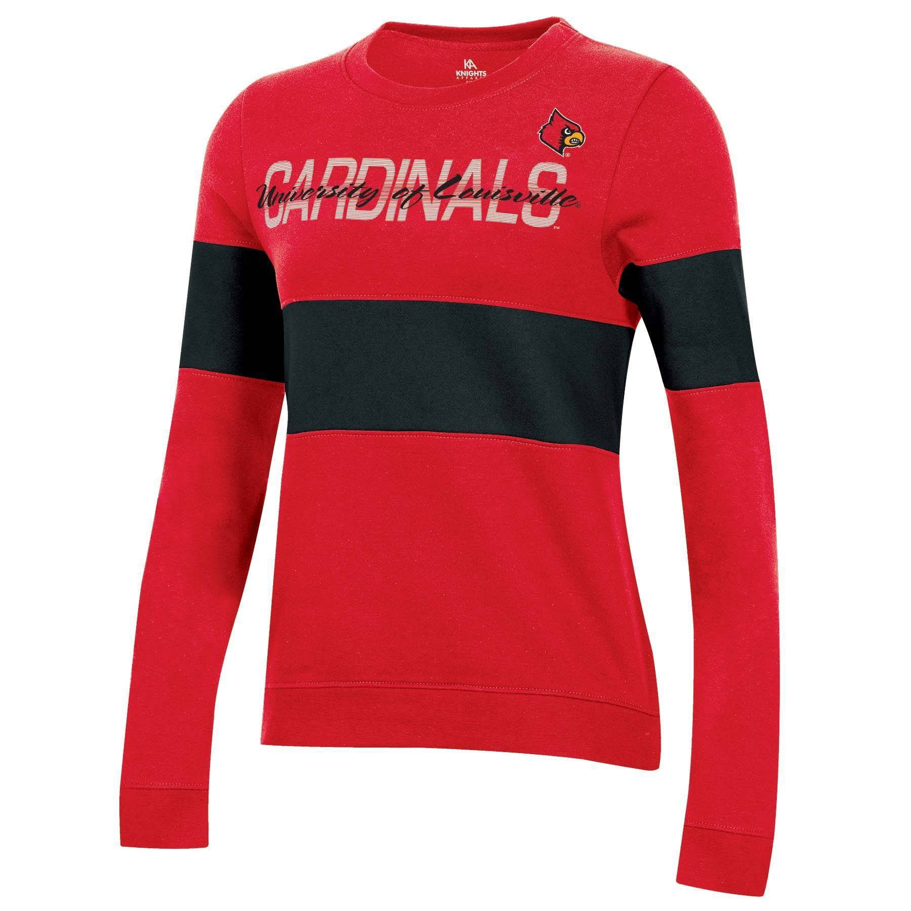 slide 1 of 2, NCAA Louisville Cardinals Women's Long Sleeve Crew Neck Sweatshirt - XL, 1 ct