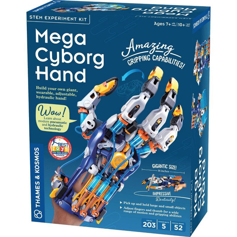 slide 1 of 4, Thames & Kosmos Mega Cyborg Hand STEM Experiment Kit: Science Project For Grades 3-8, 1 ct