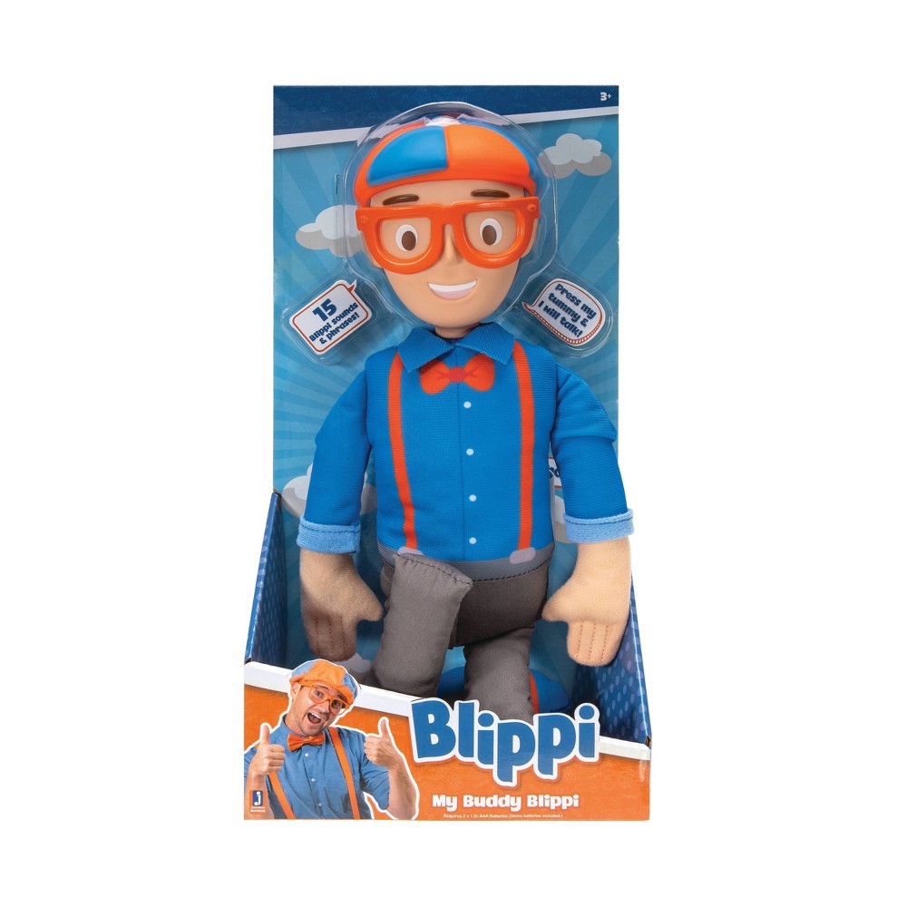 slide 2 of 5, Blippi My Buddy Figure with Sound Effects, 1 ct