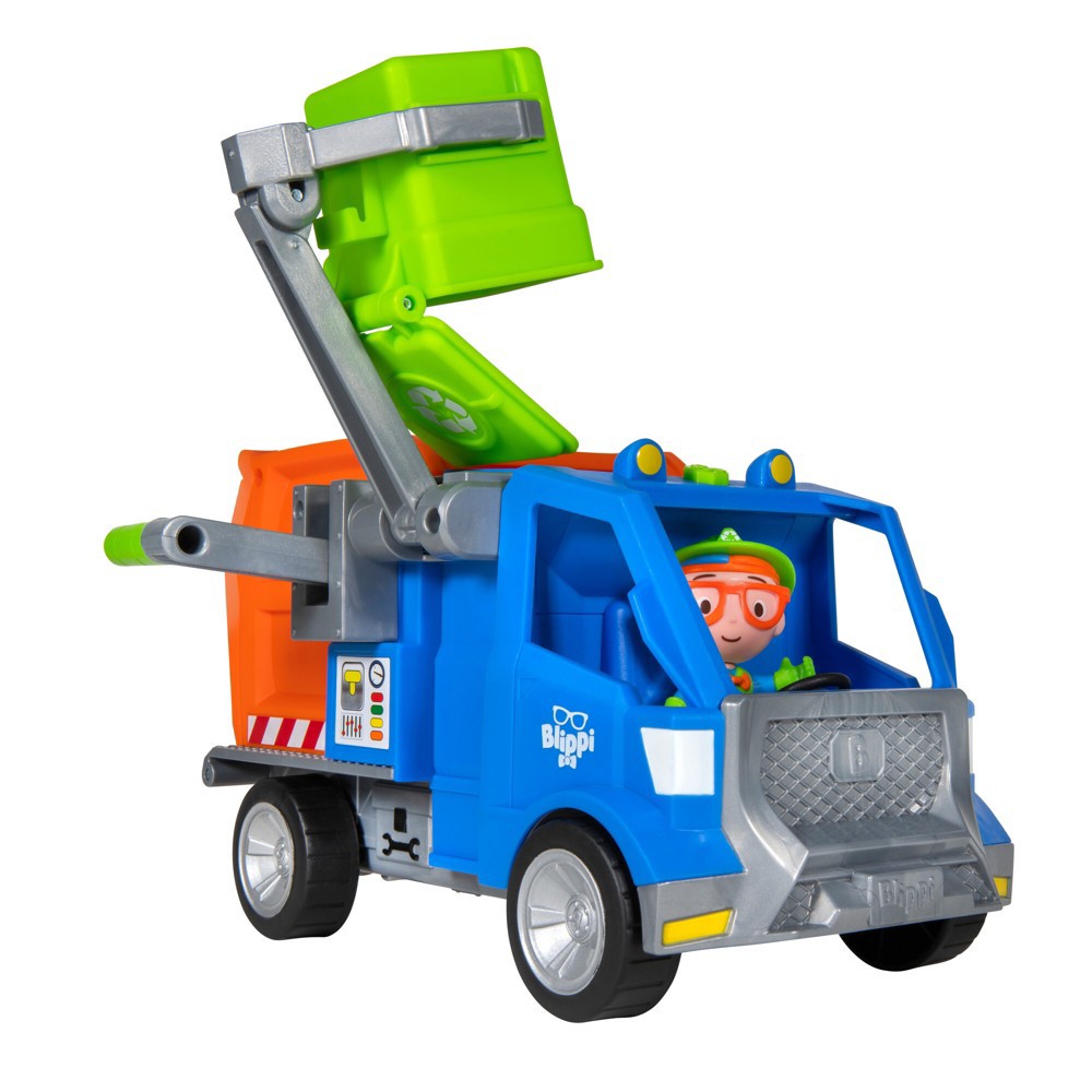 slide 1 of 10, Blippi Recycle Truck Vehicle, 1 ct