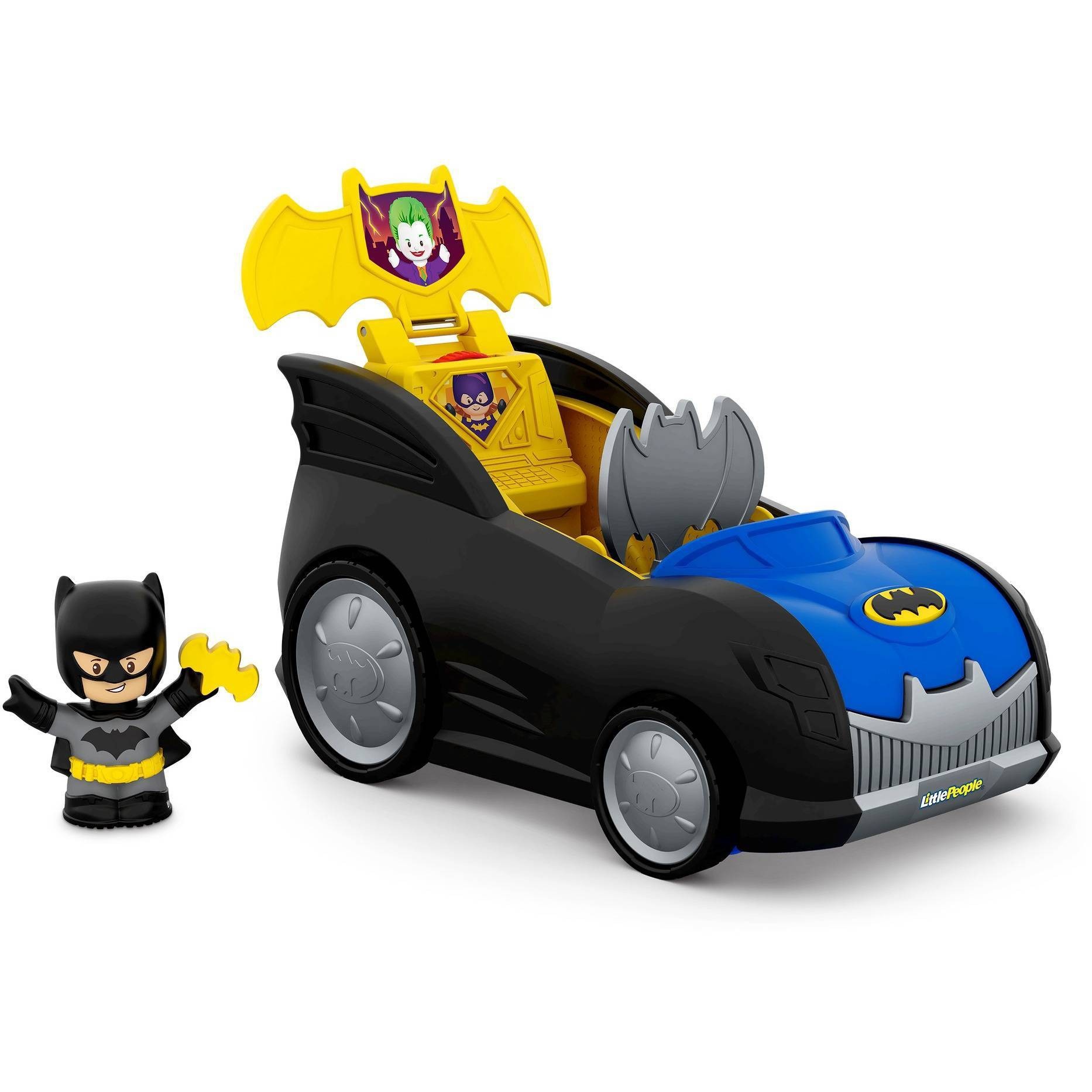 slide 1 of 6, ​Fisher-Price Little People DC Comics Super Friends 2-in-1 Batmobile, 1 ct