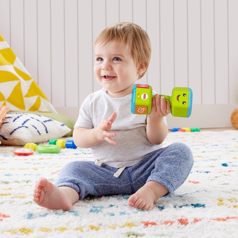 slide 2 of 6, Fisher-Price Laugh & Learn Countin' Reps Dumbbell Toy, 1 ct