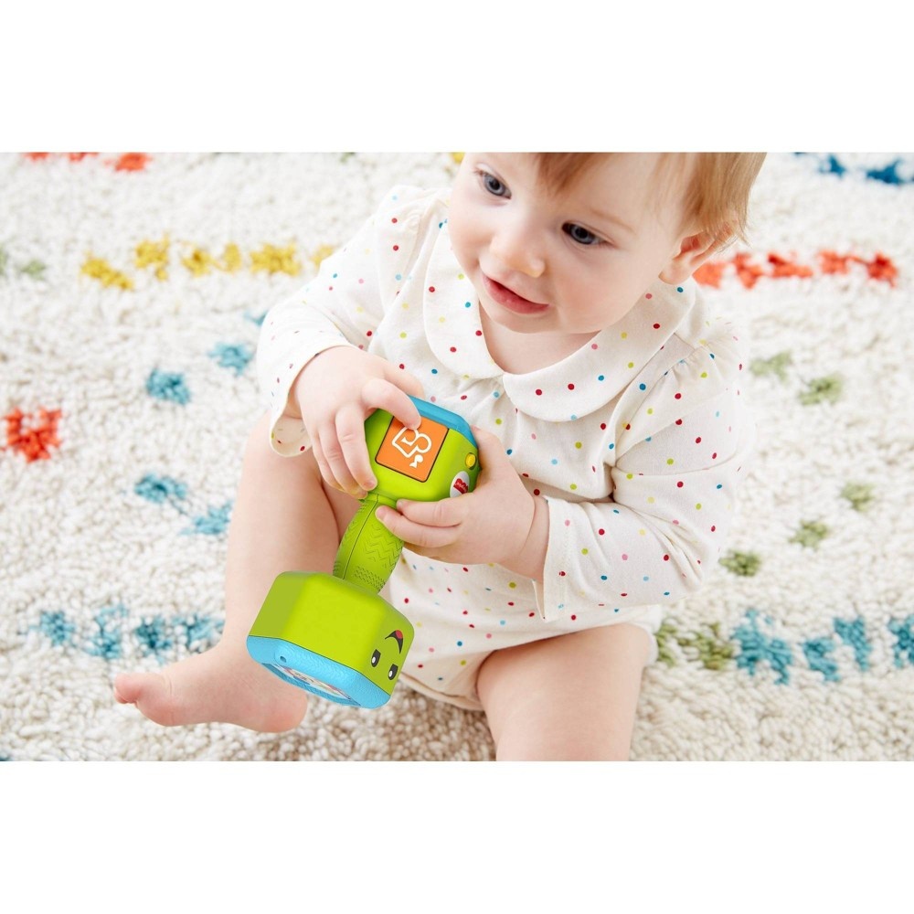 slide 4 of 6, Fisher-Price Laugh & Learn Countin' Reps Dumbbell Toy, 1 ct