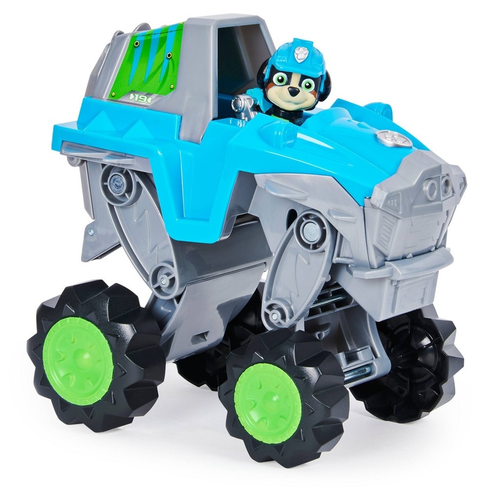 slide 6 of 9, PAW Patrol Dino Rescue Rex's Deluxe Rev Up Vehicle with Mystery Dinosaur Figure, 1 ct