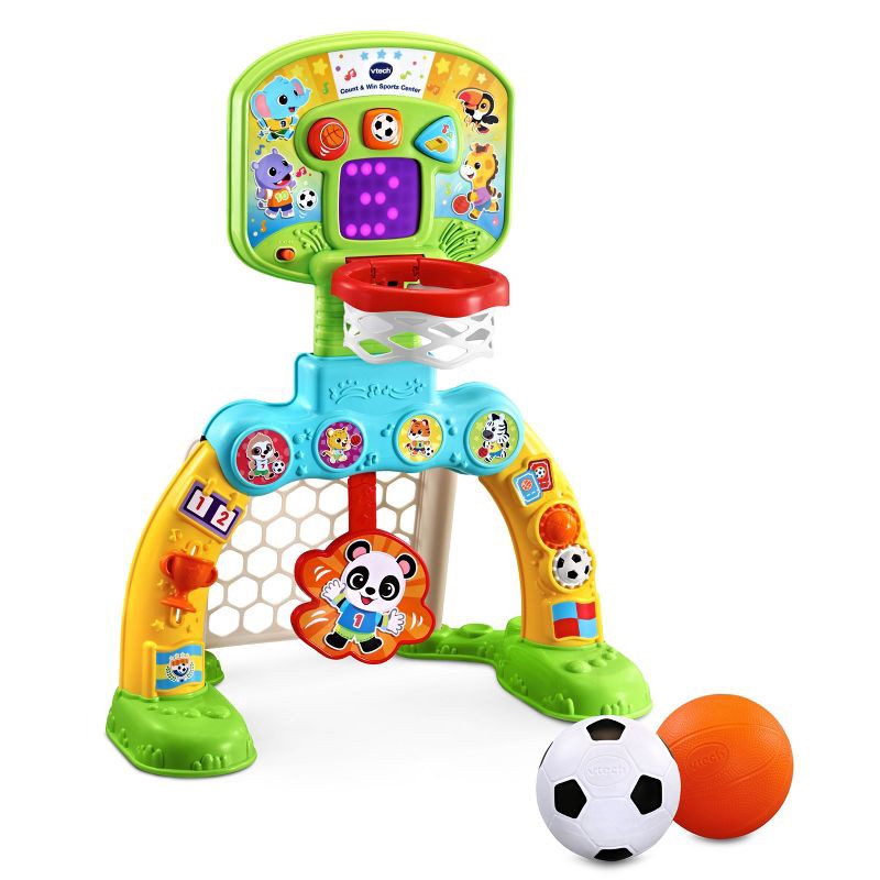 slide 4 of 9, VTech Count & Win Sports Center with Basketball and Soccer Ball, 1 ct