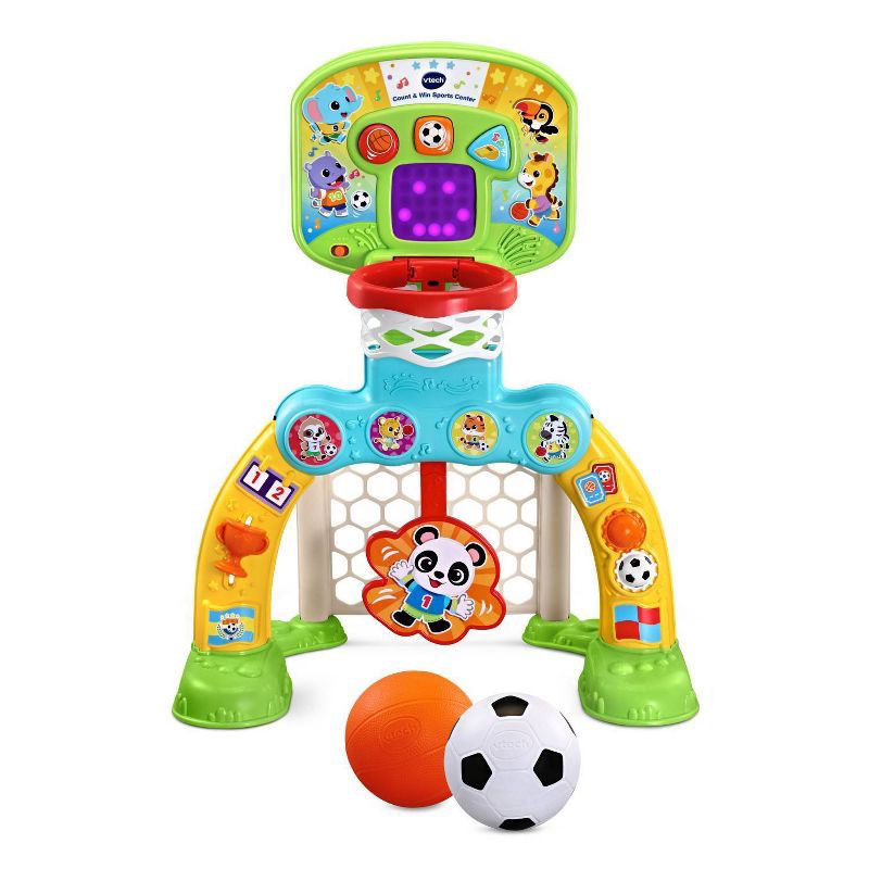 slide 1 of 11, VTech Count & Win Sports Center with Basketball and Soccer Ball, 1 ct