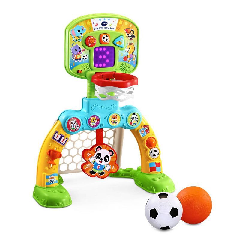 slide 8 of 11, VTech Count & Win Sports Center with Basketball and Soccer Ball, 1 ct