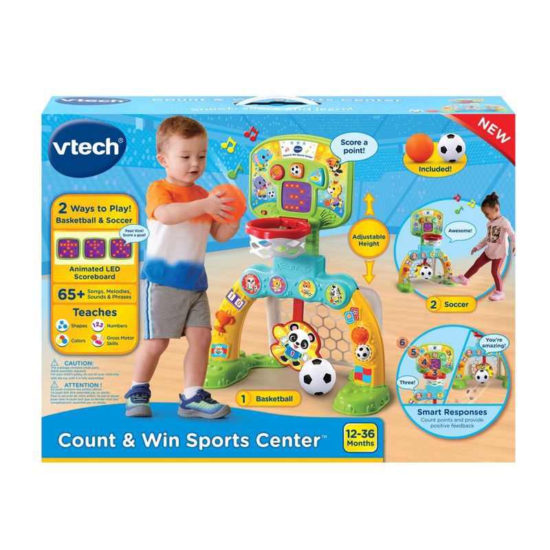 slide 9 of 9, VTech Count & Win Sports Center with Basketball and Soccer Ball, 1 ct