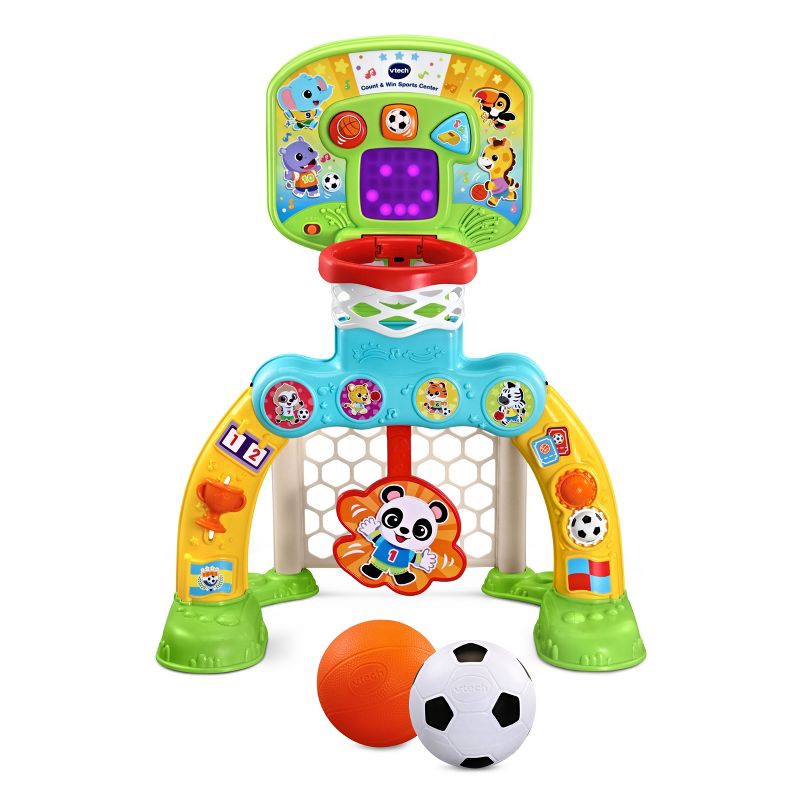 slide 1 of 9, VTech Count & Win Sports Center with Basketball and Soccer Ball, 1 ct