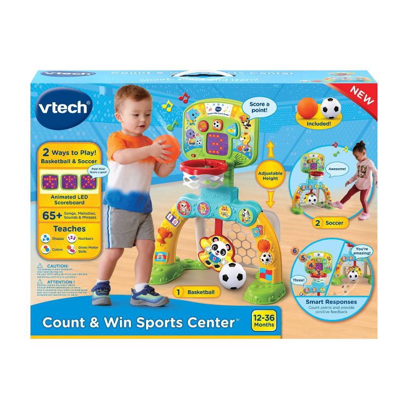 slide 11 of 11, VTech Count & Win Sports Center with Basketball and Soccer Ball, 1 ct