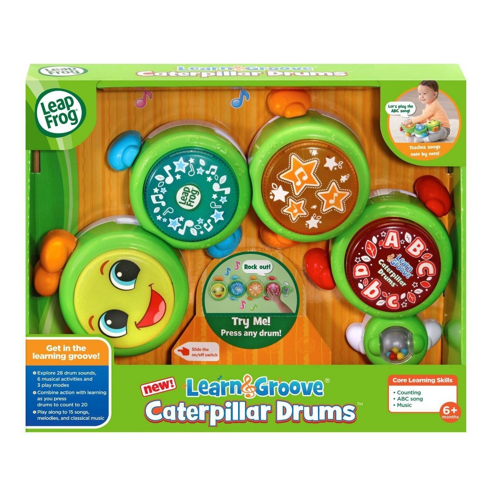 slide 7 of 9, LeapFrog Learn & Groove Caterpillar Drums, 1 ct