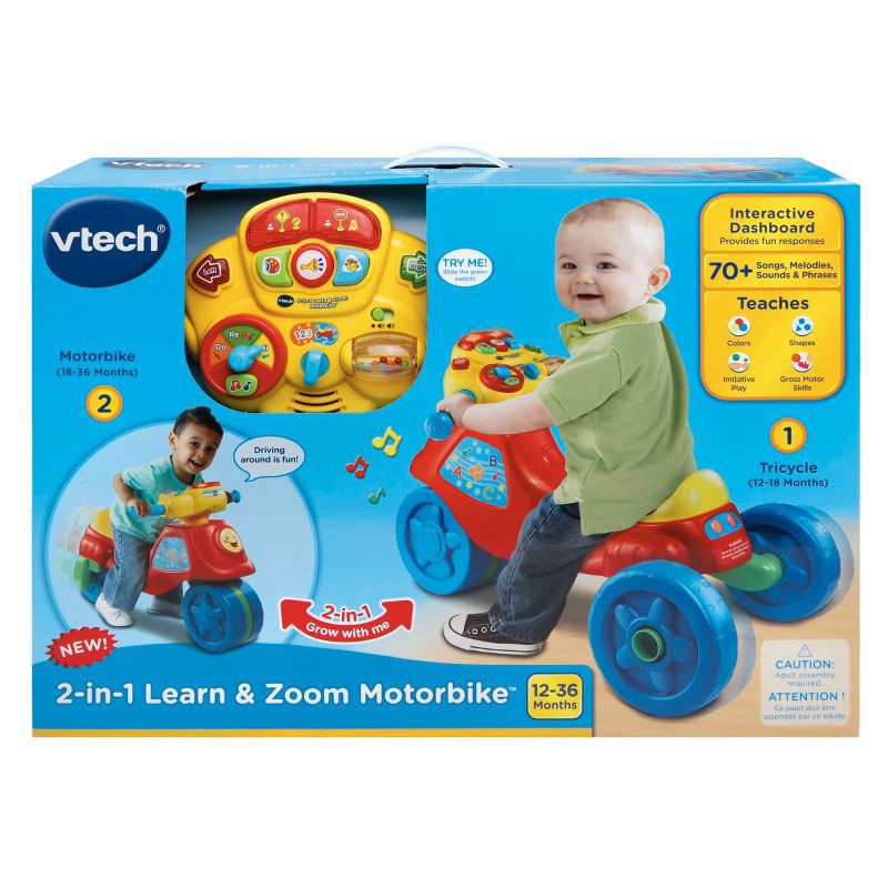 slide 6 of 6, VTech 2-in-1 Learn & Zoom Motorbike, 1 ct